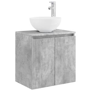 vidaXL Vaidade com Pia Suspensa Cinzento Cimento 49,5 x 35 x 63 cm