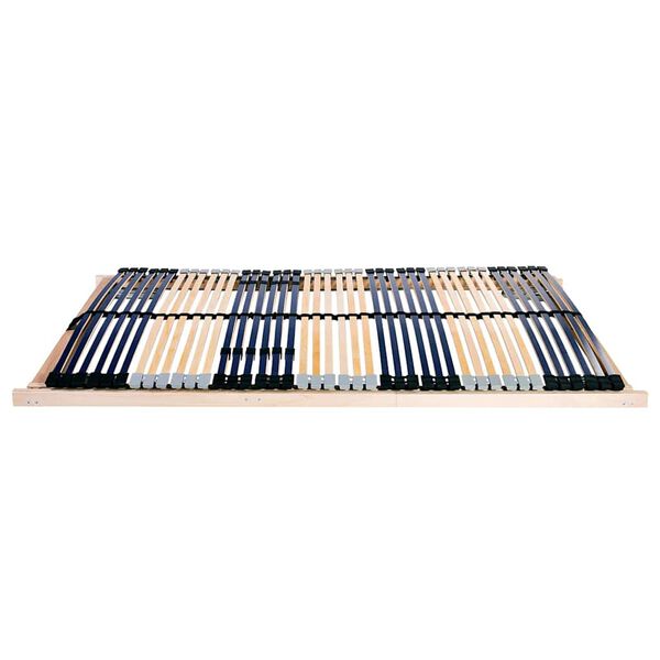 vidaXL Base de ripas Castanho 140 x 190 cm Madeira de B&eacute;tula S&oacute;lida