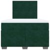 vidaXL Cama boxspring com colch&atilde;o 120x200 cm veludo verde-escuro