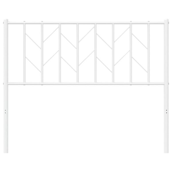vidaXL Cabeceira de cama 107 cm metal branco