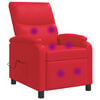 vidaXL Recliner de Massagem Vermelho Couro Sint&eacute;tico