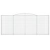 vidaXL Cestos gabi&atilde;o arqueados 7pcs 400x30x160/180cm ferro galvanizado