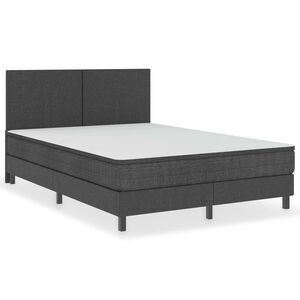 vidaXL Cama boxspring 140x200 cm tecido cinzento