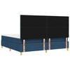 vidaXL Cama Box Spring LED com colch&atilde;o Azul 200 x 200 cm tecido