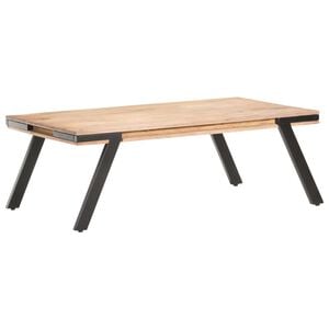 vidaXL Mesa de centro 114x65x40 cm madeira de mangueira maci&ccedil;a
