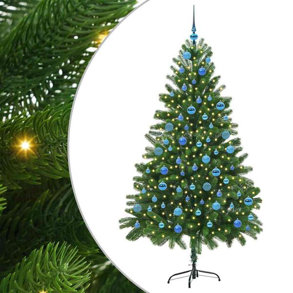 vidaXL &Aacute;rvore de Natal com 300 LEDs com suporte Verde 180 cm PE