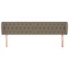 vidaXL Cabeceira cama abas tecido 183x23x78/88 cm cinzento-acastanhado