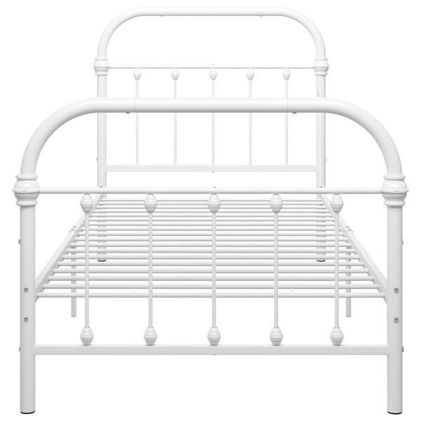 vidaXL Estrutura de cama metal 90x200 cm branco