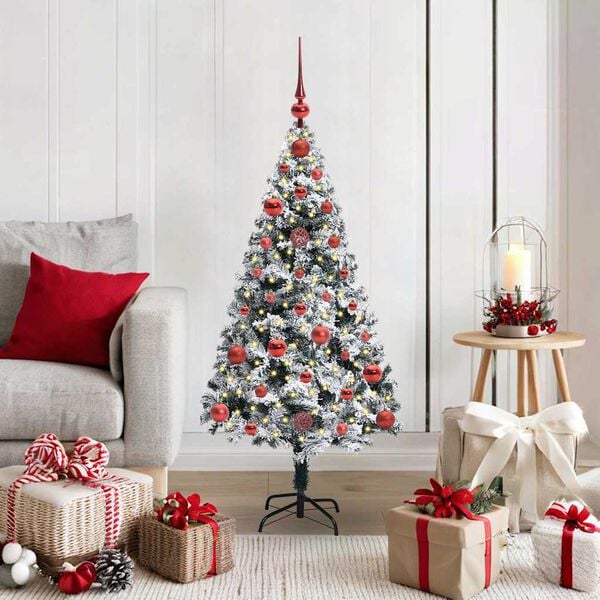 vidaXL &Aacute;rvore de Natal Artificial Branco 120 cm PVC, A&ccedil;o e Pl&aacute;stico