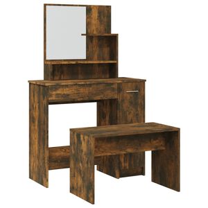 vidaXL Conjunto toucador 86,5x35x136 cm cor carvalho fumado