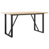 vidaXL Mesa de jantar estrutura em O 160x80x75,5cm pinho/aço
