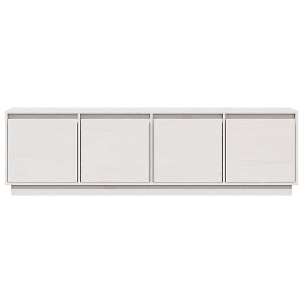 vidaXL M&oacute;vel de TV 156x37x45 cm madeira de pinho maci&ccedil;a branco
