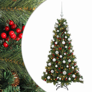 vidaXL &Aacute;rvore de Natal artificial com bolas 150 cm 150 LED