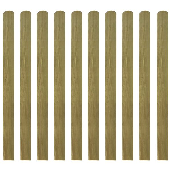 vidaXL Ripas para cerca 10 pcs 120 cm madeira impregnada