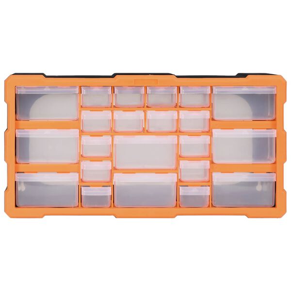 vidaXL Caixa organizadora com 22 gavetas 49x16x25,5 cm