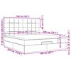 vidaXL Estrutura de cama otomana com colch&atilde;o tecido cinzento escuro