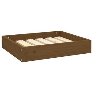 vidaXL Cama para c&atilde;es 51,5x44x9 cm madeira de pinho castanho mel