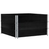 vidaXL Colares p/ paletes 3 pcs 100x100 cm madeira pinho maci&ccedil;a preto