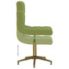 vidaXL Cadeira de jantar girat&oacute;ria veludo verde-claro