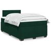 vidaXL Cama boxspring com colch&atilde;o 120x200 cm veludo verde-escuro