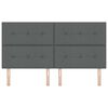 vidaXL Cabeceira com cabeceira Cinza Escuro 180 cm Couro Sint&eacute;tico