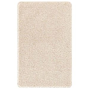 vidaXL Tapete de Banho Antiderrapante Creme 50 x 80 cm PP