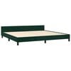 vidaXL Estrutura de cama sem colch&atilde;o 200x200 cm veludo verde-escuro