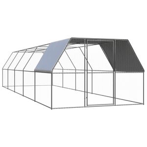 vidaXL Galinheiro de exterior 3x10x2 m a&ccedil;o galvanizado