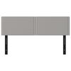 vidaXL Cabeceira de cama 2 pcs tecido 72x5x78/88 cm cinzento-claro