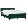 vidaXL Cama box spring com colch&atilde;o 160x210 cm veludo verde escuro