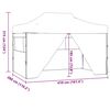 vidaXL Tenda dobrável profissional festas 4 paredes 280x410x315 cm aço branco