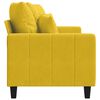 vidaXL Sof&aacute; de 2 lugares veludo 140 cm amarelo