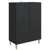 vidaXL Buffet com gaveta Preto 66 x 34,5 x 95 cm Derivados de Madeira