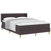 vidaXL Cama Box com cabeceira Manual Marrom Escuro 200 x 160 cm tecido