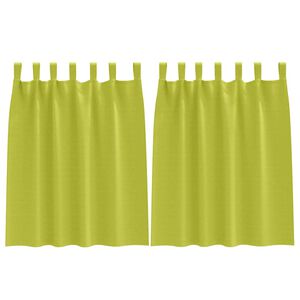 vidaXL Cortinas Blackout com Argolas 2 unid. Verde 140 x 140 cm