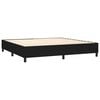 vidaXL Cama box spring c/ colch&atilde;o e LED 200x200 cm tecido preto