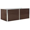 vidaXL Canteiro de jardim elevado 160x80x45cm a&ccedil;o galvanizado castanho