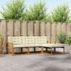vidaXL Conjunto de Sof&aacute;s para Exterior 4 pcs Natural e Creme