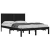 vidaXL Estrutura de cama 200x200 cm pinho maci&ccedil;o preto