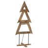 vidaXL &Aacute;rvore de Natal Castanho 181 cm Madeira de teca maci&ccedil;a