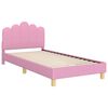 vidaXL Estrutura de Cama Infantil com Cabeceira Rosa 90 x 200 cm
