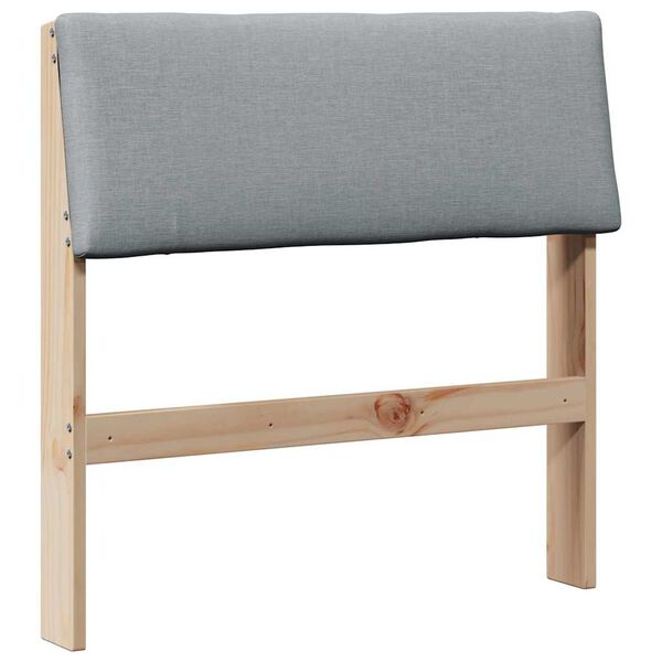 vidaXL Cabeceira estofada Cinzento-claro 80 cm