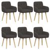 vidaXL Cadeiras de Jantar 6 pcs Boucl&eacute; Cinzento-Escuro 59 x 57 x 85 cm