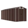 vidaXL Abrigo de jardim castanho 191x555x198 cm a&ccedil;o galvanizado