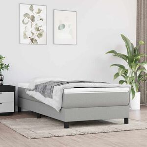 vidaXL Colch&atilde;o de molas ensacadas firmeza m&eacute;dia 80x200x20 cm tecido cinza-claro