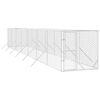 vidaXL Canil de exterior 2x14x2 m a&ccedil;o galvanizado prateado