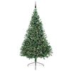 vidaXL &Aacute;rvore de Natal Artificial Pr&eacute;-iluminada Verde 240 cm PVC