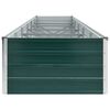 vidaXL Canteiro elevado de jardim aço galvanizado 480x80x45cm verde