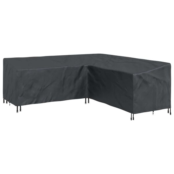 vidaXL Capa para M&oacute;veis Preto 235 x 235 x 80 cm Tecido Oxford 420D