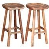 vidaXL Bancos de bar 2 pcs madeira ac&aacute;cia maci&ccedil;a